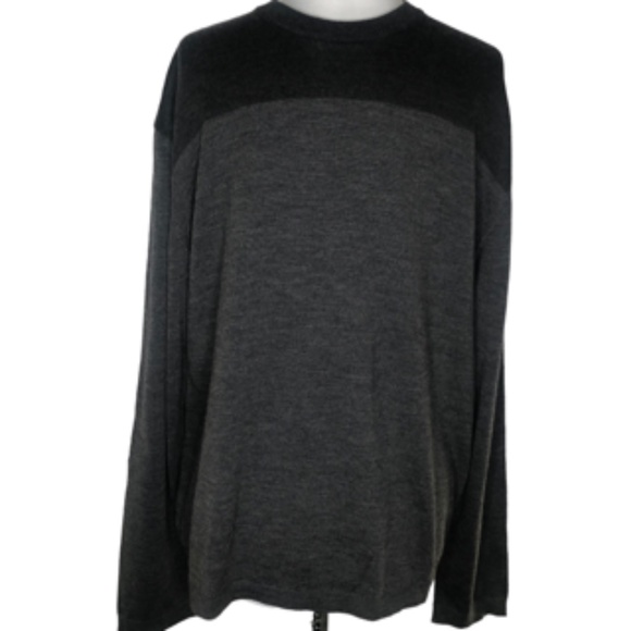 Metropolitan by Lord & Taylor Other - NWOT Metropolitan Men's Long Sleeve Merino Wool Gray Sweater Size 2X